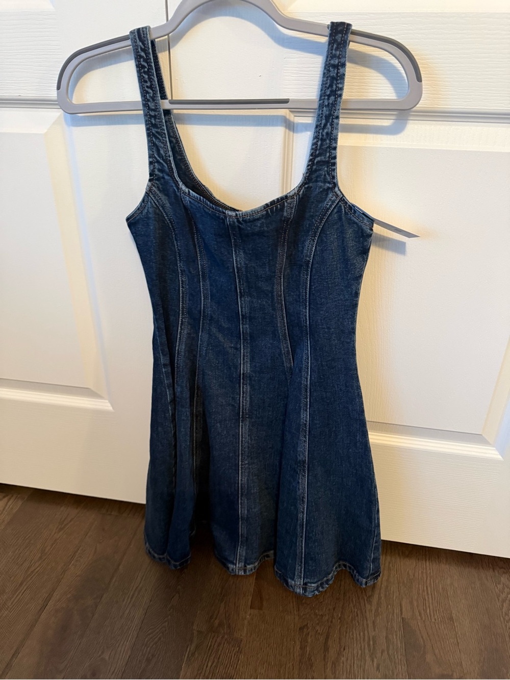 Dynamite Dark Blue Denim Midi Dress